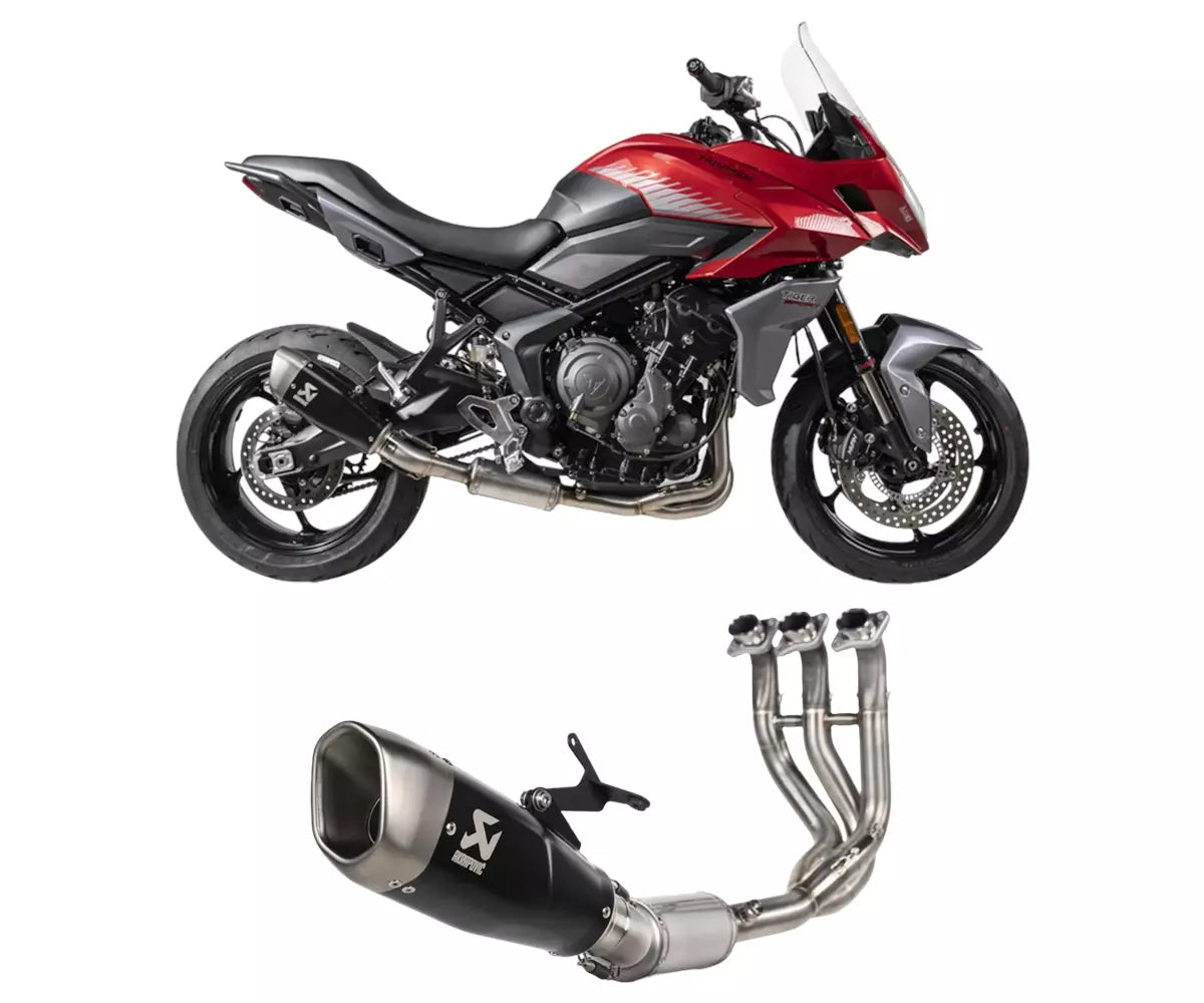 Akrapovič Triumph Daytona 660 / Tiger Sport 660 Full Exhaust System 2024–2026 Racing Line Titanium – S-T6R2-CQTBL