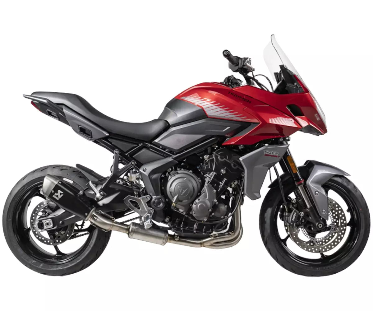 Akrapovič Triumph Daytona 660 / Tiger Sport 660 Full Exhaust System 2024–2026 Racing Line Titanium – S-T6R2-CQTBL