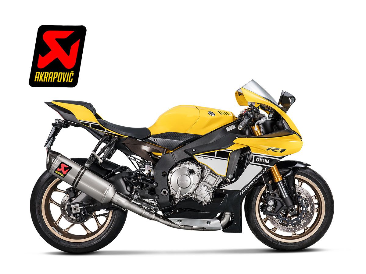 Akrapovič Yamaha YZF-R1 Slip-On Exhaust 2015–2024 Titanium – S-Y10SO19-RT/TD