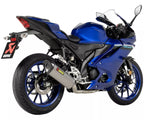 Akrapovič Yamaha MT-125 / YZF-R125 Full Exhaust System 2021–2026 Racing Line Titanium/Carbon – S-Y125R11-HZT