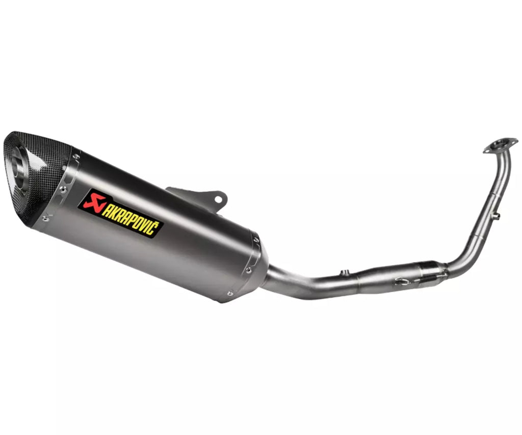 Akrapovič Yamaha MT-125 / YZF-R125 Full Exhaust System 2021–2026 Racing Line Titanium/Carbon – S-Y125R11-HZT