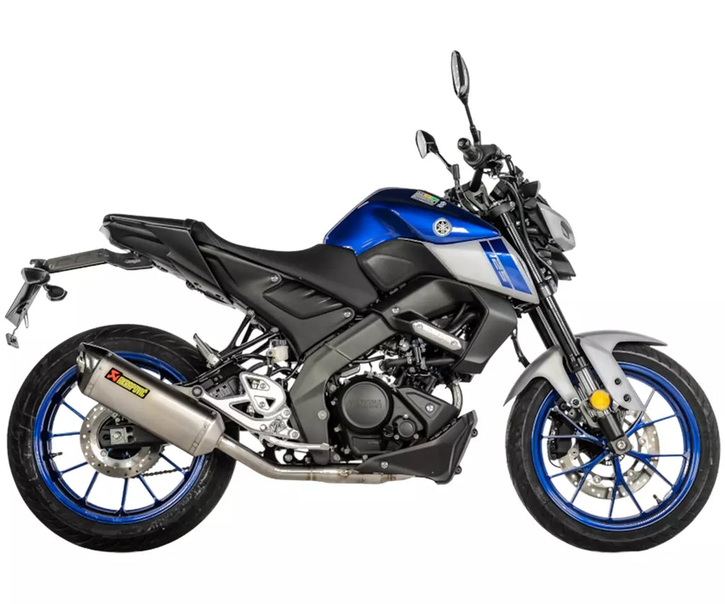 Akrapovič Yamaha MT-125 / YZF-R125 Full Exhaust System 2021–2026 Racing Line Titanium/Carbon – S-Y125R11-HZT