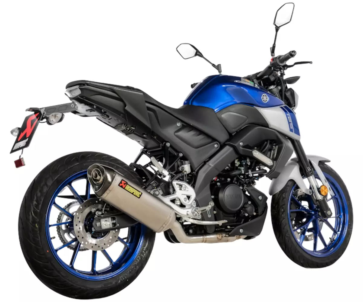 Akrapovič Yamaha MT-125 / YZF-R125 Full Exhaust System 2021–2026 Racing Line Titanium/Carbon – S-Y125R11-HZT