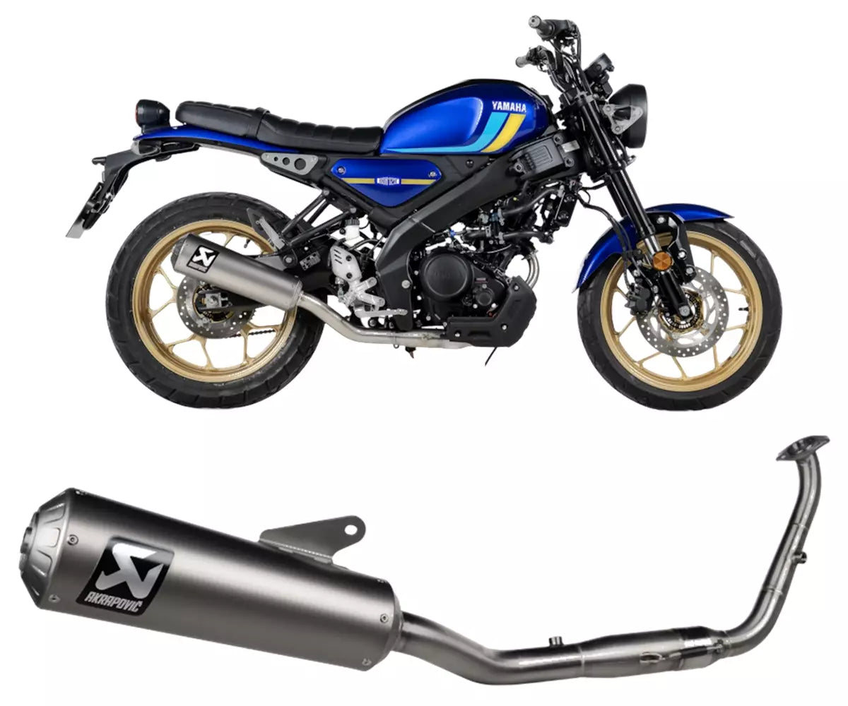 Akrapovič Yamaha XSR 125 Full Exhaust System 2025–2026 Racing Line Titanium – S-Y125R13-HBFGT