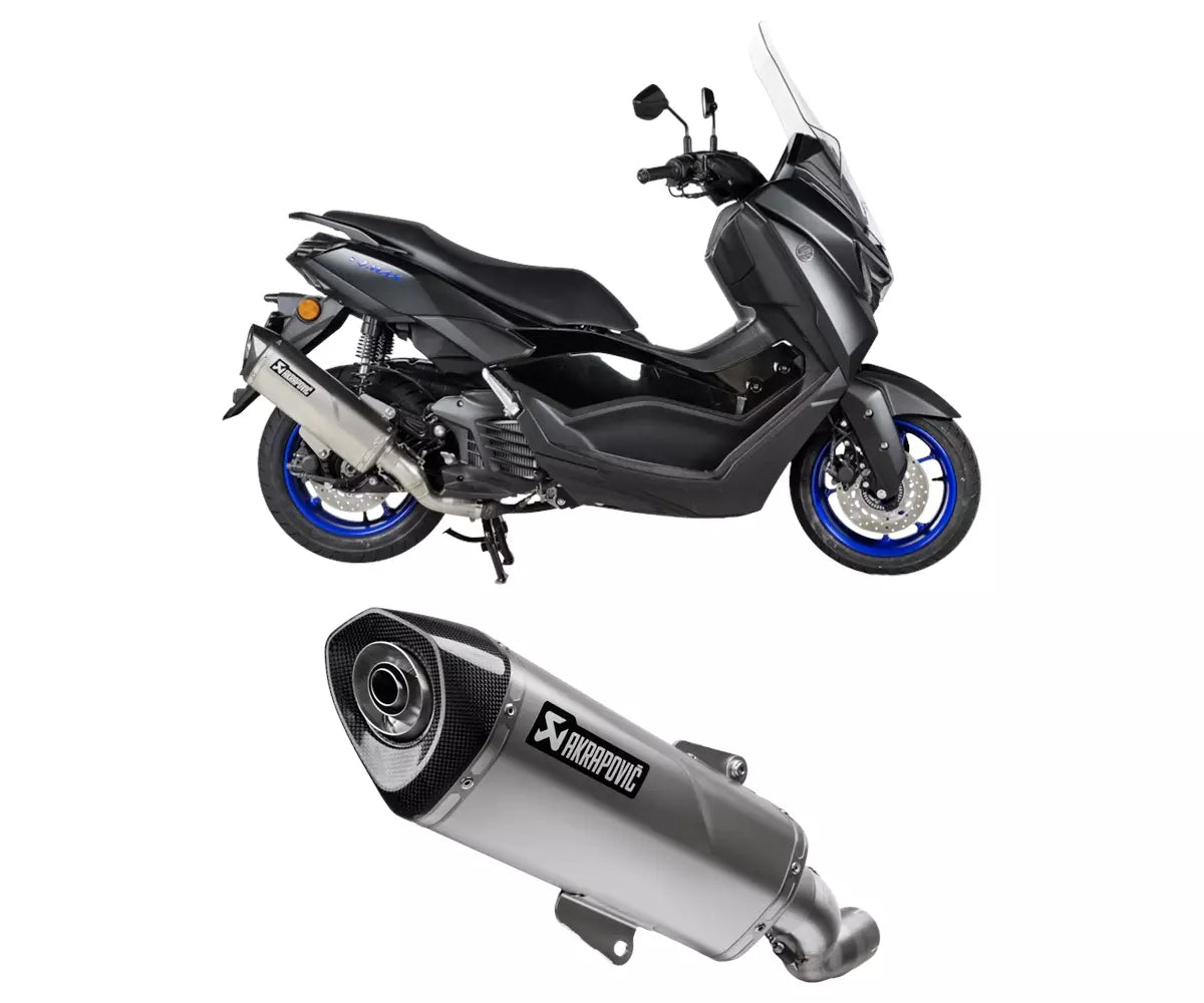 Akrapovič Yamaha NMAX 125 Slip-On Exhaust 2025–2026 Slip-On Line Carbon – S-Y125SO8-HRSS