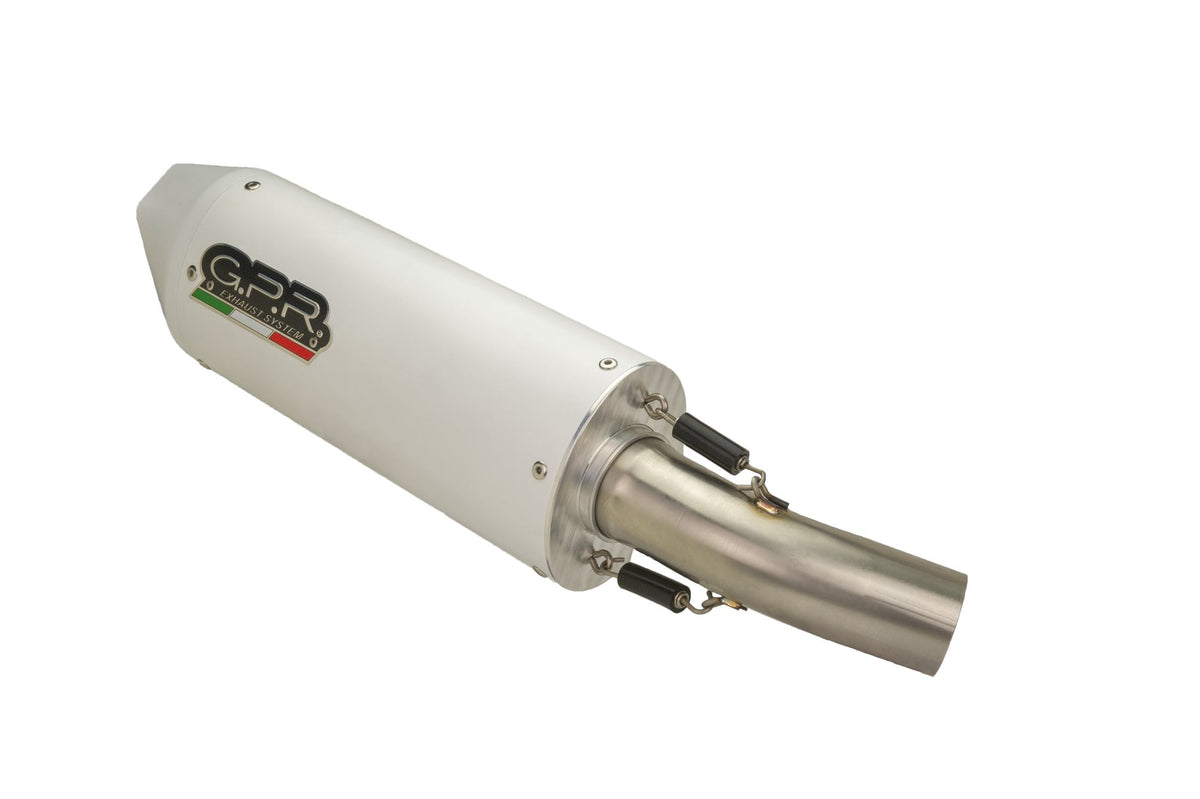 GPR exhaust Beta RR 125 Enduro Lc 4t 2010-2018, Albus Ceramic, Homologated legal slip-on exhaust including removable db killer and link pipe - GPR Exhausts