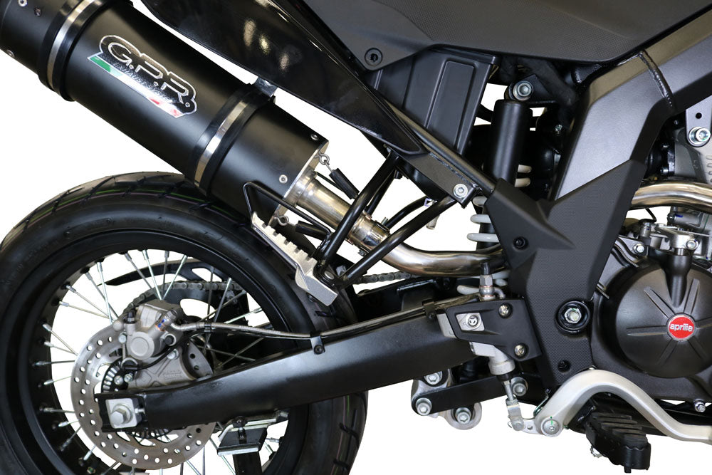 GPR exhaust Aprilia Rx 125 2018-2020, Furore Evo4 Nero, Homologated legal slip-on exhaust including removable db killer and link pipe - GPR Exhausts
