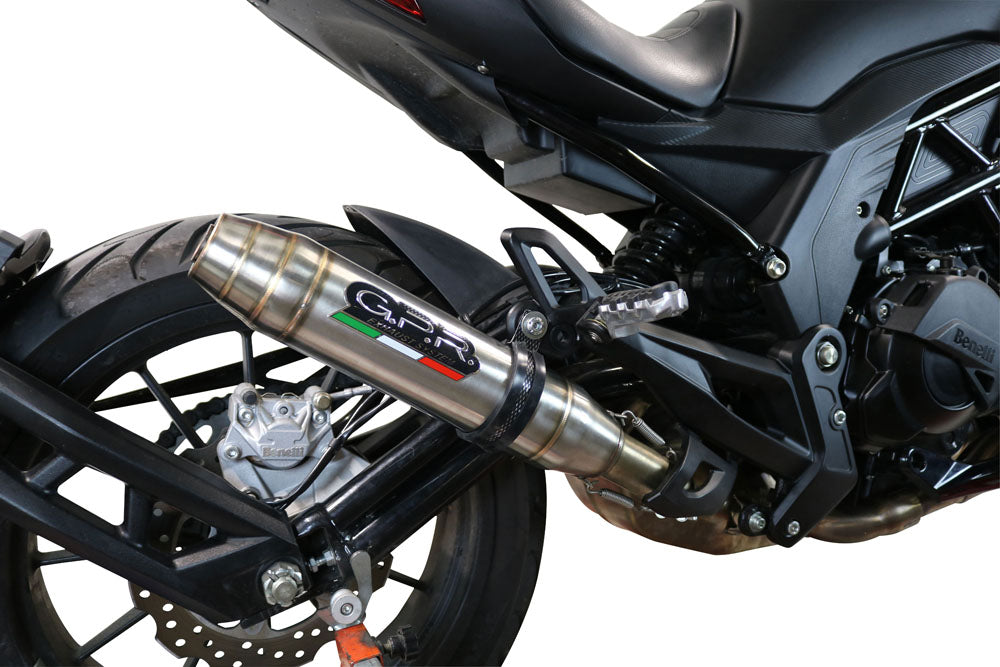 GPR exhaust Benelli 502 C 2019-2020, Deeptone Inox, Homologated legal slip-on exhaust including removable db killer and link pipe - GPR Exhausts