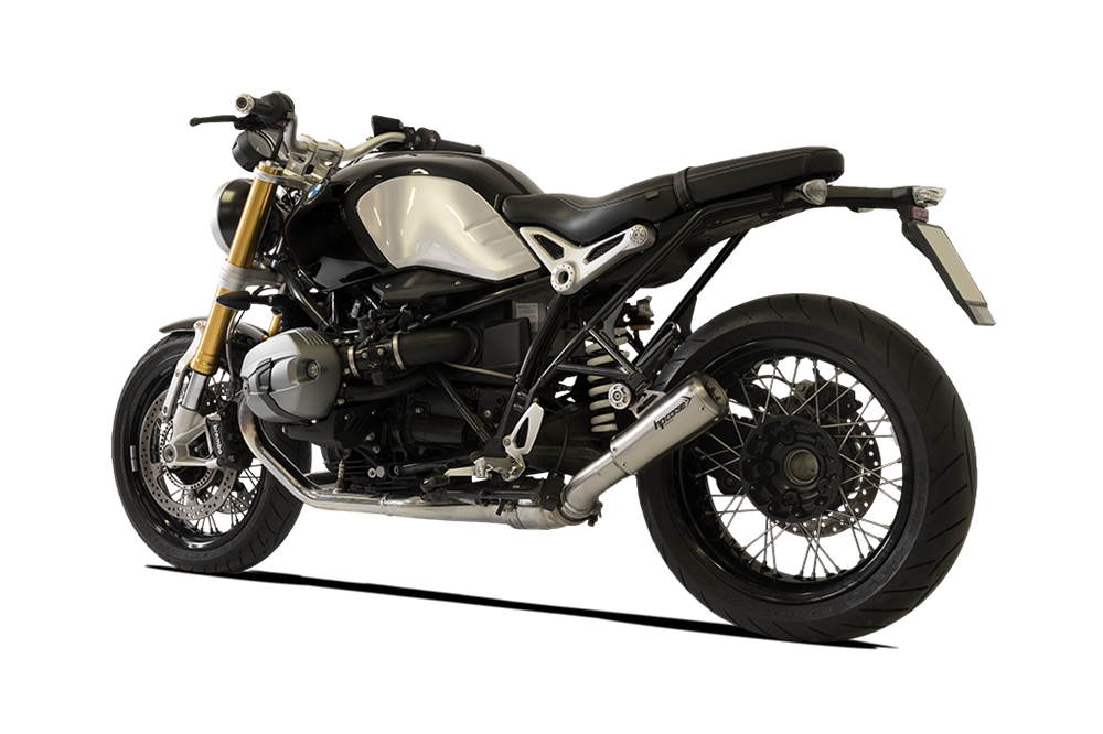 HP Corse GP-07 Satin (Single Muffler, Low Position) Exhaust for BMW R Nine T 2014-2016 - HP Corse