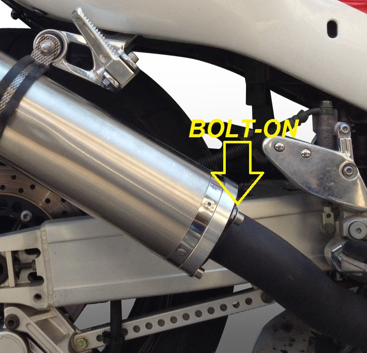 GPR exhaust Hyosung Comet 250 GT - R 2001-2014, Inox Tondo, Homologated legal bolt-on silencer including removable db killer - GPR Exhausts