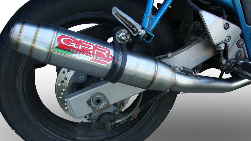 GPR exhaust Suzuki Gsf 1200 Bandit - S 1997-2004, Deeptone Inox, Homologated legal slip-on exhaust including removable db killer and link pipe - GPR Exhausts
