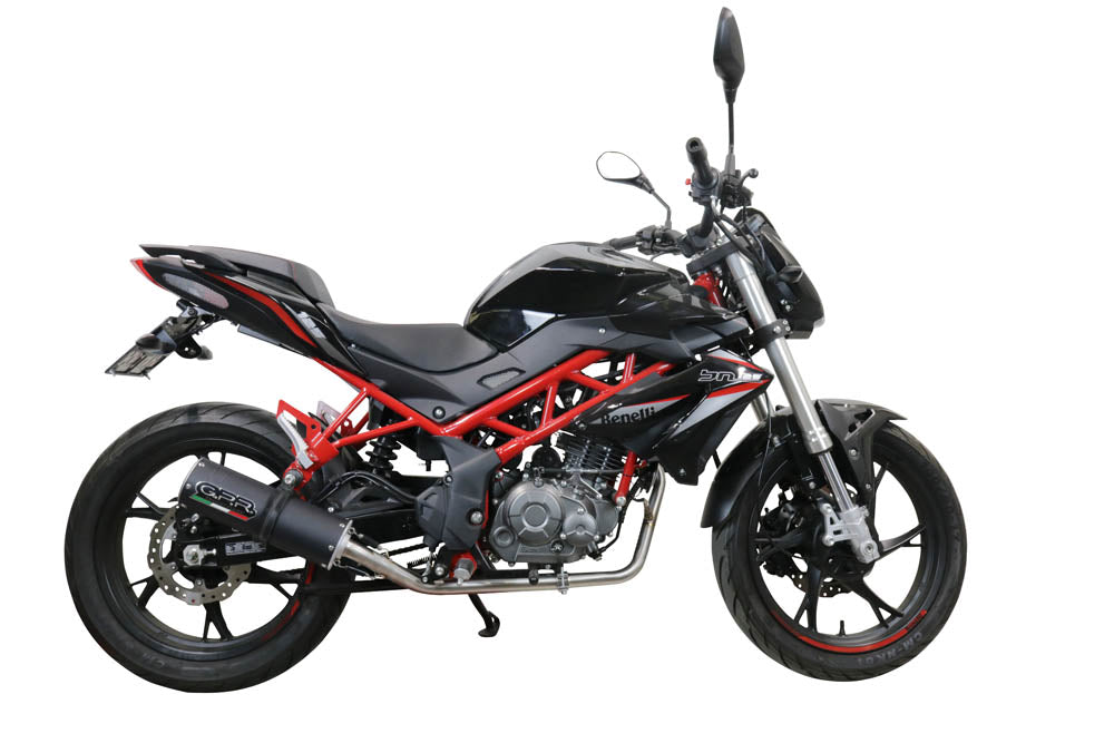 GPR exhaust Benelli Bn 125 2018-2020, M3 Black Titanium, full system exhaust legal for UK and non-EU countries including removable db killer - GPR Exhausts