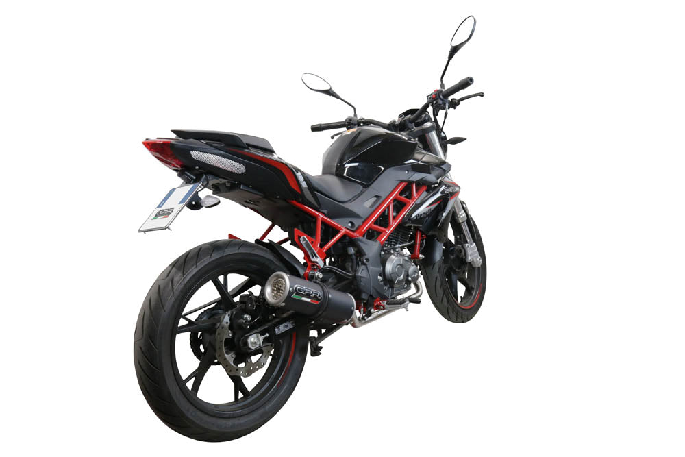 GPR exhaust Benelli Bn 125 2018-2020, M3 Black Titanium, full system exhaust legal for UK and non-EU countries including removable db killer - GPR Exhausts