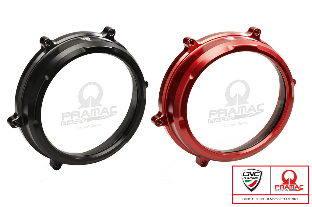 CNC Racing Clear oil bath clutch cover Ducati Panigale 959, 1199 and 1299 – Pramac Racing Limited Edition - CNC Racing