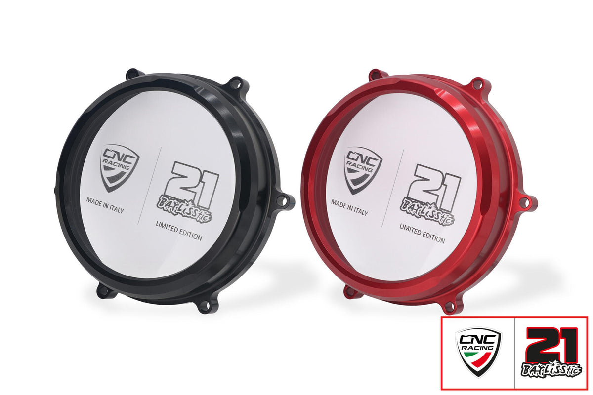 CNC Racing Clear oil bath clutch cover Ducati Panigale – Troy Bayliss Limited Edition - CNC Racing