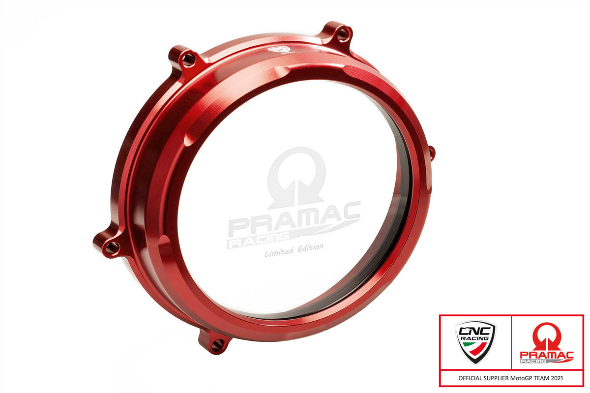 CNC Racing Clear oil bath clutch cover Ducati Panigale 959, 1199 and 1299 – Pramac Racing Limited Edition
