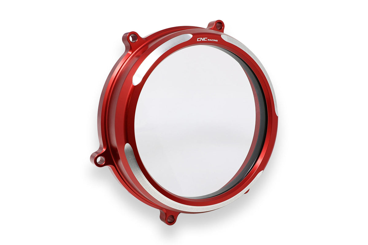 CNC Racing Clear oil bath clutch cover Ducati Panigale 959, 1199 and 1299 – Bicolore Edition