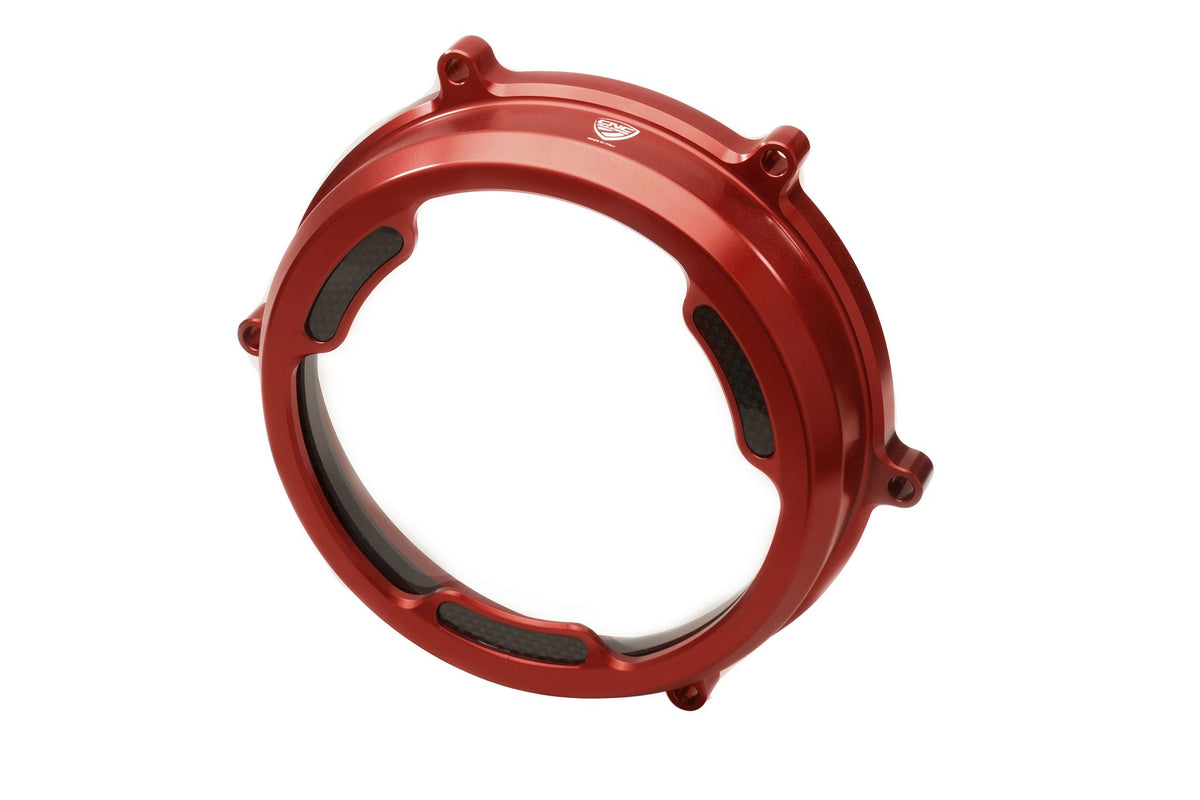 CNC Racing Clear clutch cover with carbon inserts for Ducati Panigale 959/1199/1299 - CNC Racing