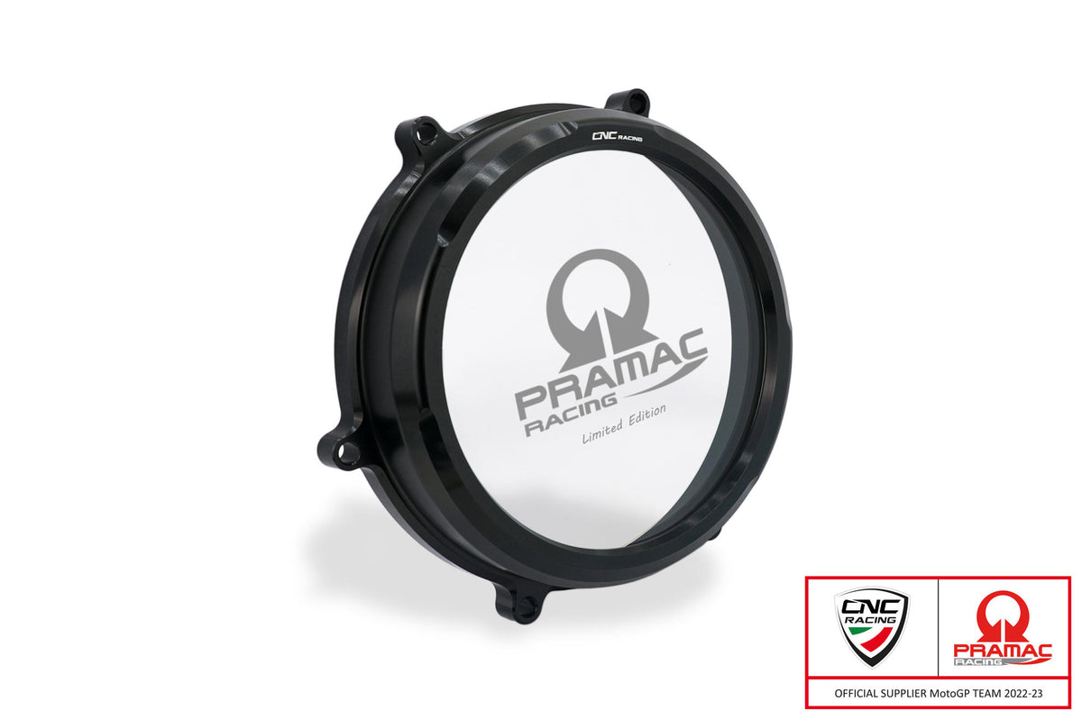 CNC Racing Clear oil bath clutch cover Ducati Panigale and Streetfighter V2 – Pramac Racing Limited Edition
