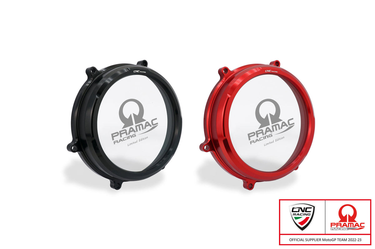 CNC Racing Clear oil bath clutch cover Ducati Panigale and Streetfighter V2 – Pramac Racing Limited Edition - CNC Racing