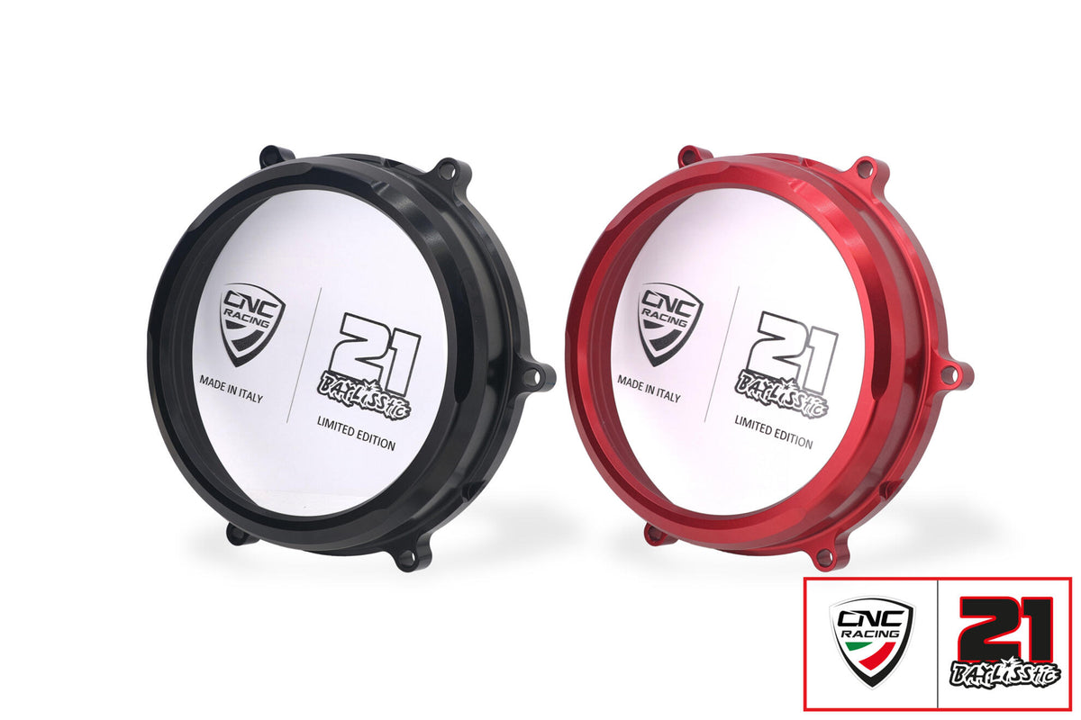 CNC Racing Clear oil bath clutch cover Ducati Panigale and Streetfighter V2 – Troy Bayliss Limited Edition - CNC Racing