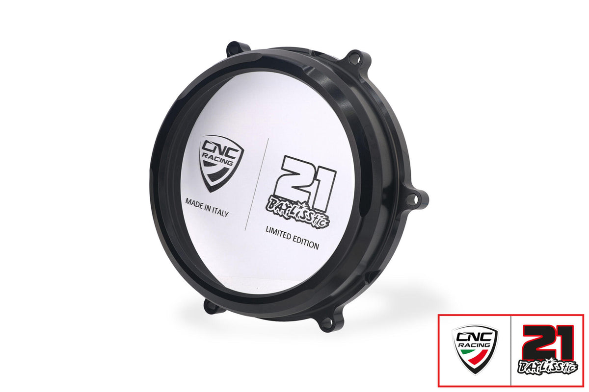 CNC Racing Clear oil bath clutch cover Ducati Panigale and Streetfighter V2 – Troy Bayliss Limited Edition