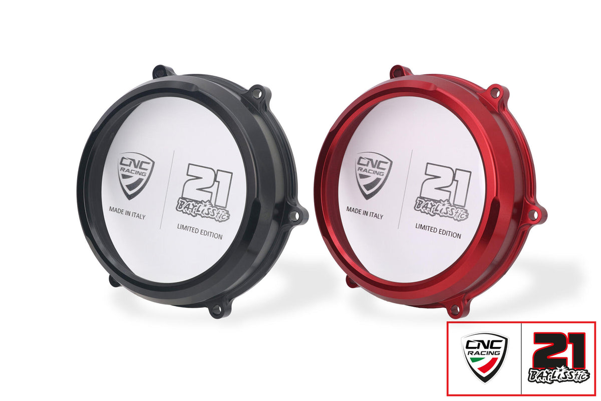 CNC Racing Clear oil bath clutch cover Ducati Multistrada and Diavel V4 – Troy Bayliss Limited Edition - CNC Racing