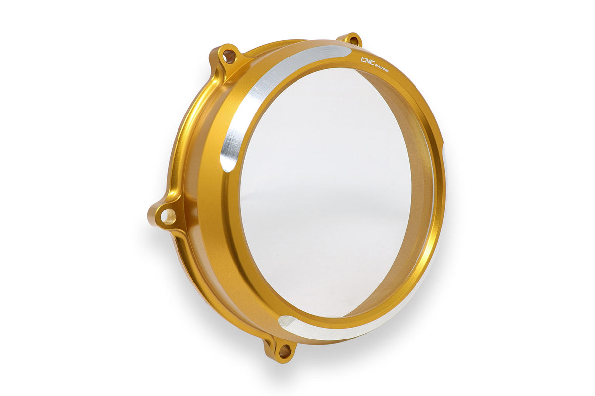 CNC Racing Clear oil bath clutch cover Ducati Panigale V4 BICOLOR