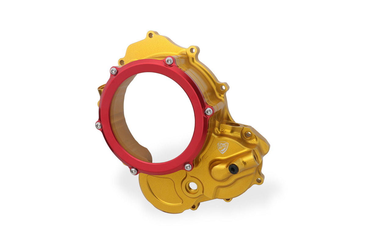 CNC Racing Clear cover oil bath clutch Ducati – Bicolor Edition