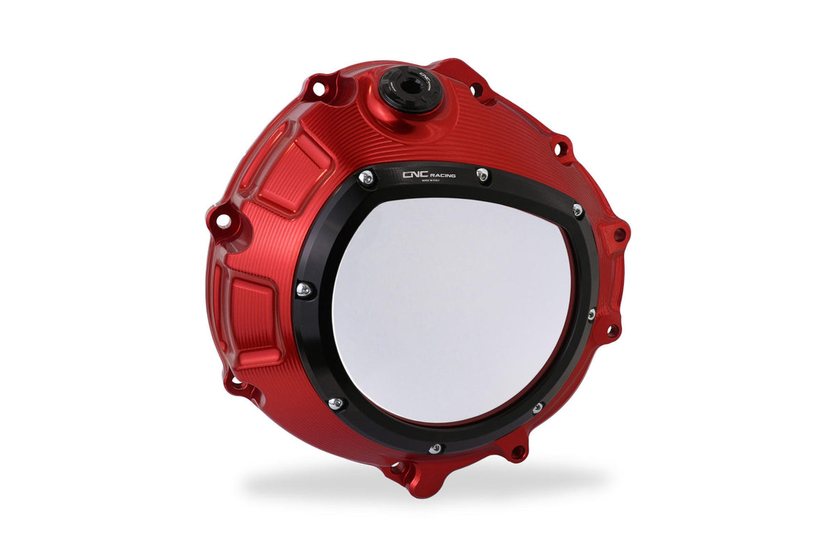 CNC Racing Clear clutch cover for BMW red color