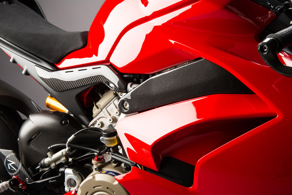 LighTech Carbon Frame Protections (Pair) for Ducati PANIGALE V4 S 2018–2024 / Ducati PANIGALE V4 2018–2024