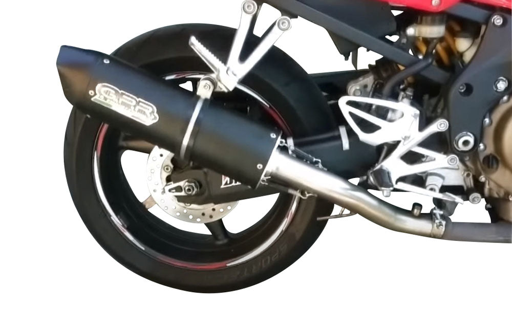 GPR exhaust Honda Cbf 600 S I.E. 2007-2012, Furore Nero, Homologated legal slip-on exhaust including removable db killer and link pipe - GPR Exhausts