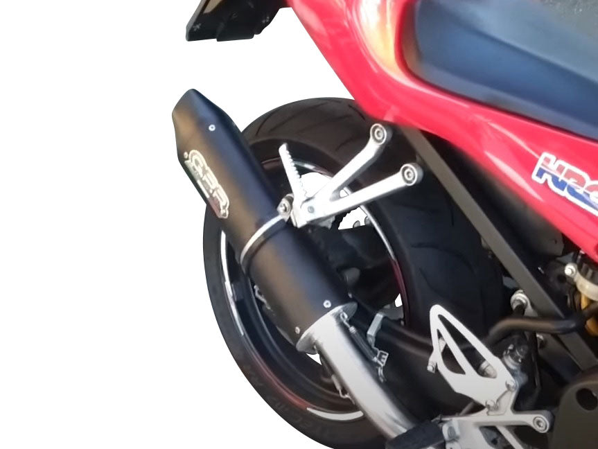 GPR exhaust Honda Cbf 600 S I.E. 2007-2012, Furore Nero, Homologated legal slip-on exhaust including removable db killer and link pipe - GPR Exhausts