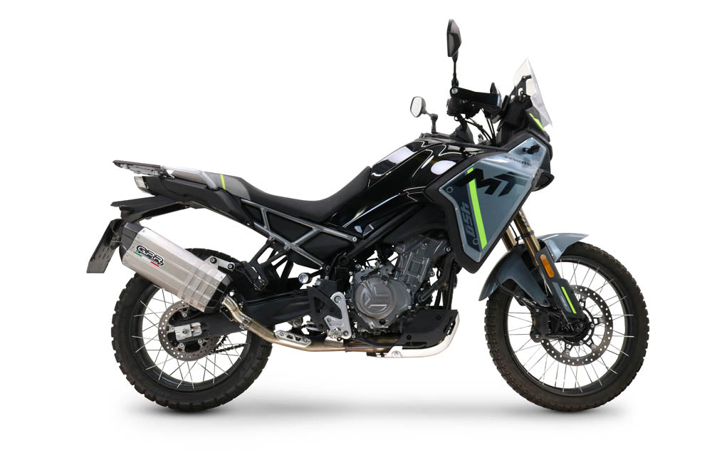 GPR exhaust Cf Moto 450 MT 2024-2025, Hyper Sonic Titanium, Racing full system exhaust, including removable db killer/spark arrestor - GPR Exhausts
