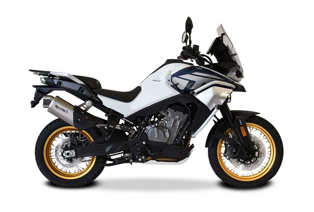 HP Corse 4-Track R Short Titanium Exhaust for CF Moto 800MT Sport Touring 2022-2024 - HP Corse
