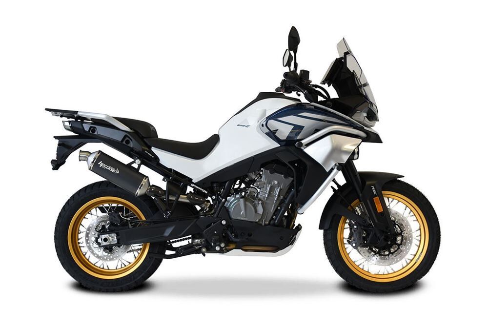 HP Corse SP-1 Short Black Titanium Exhaust for CF Moto 800MT Sport Touring 2022-2024 - HP Corse