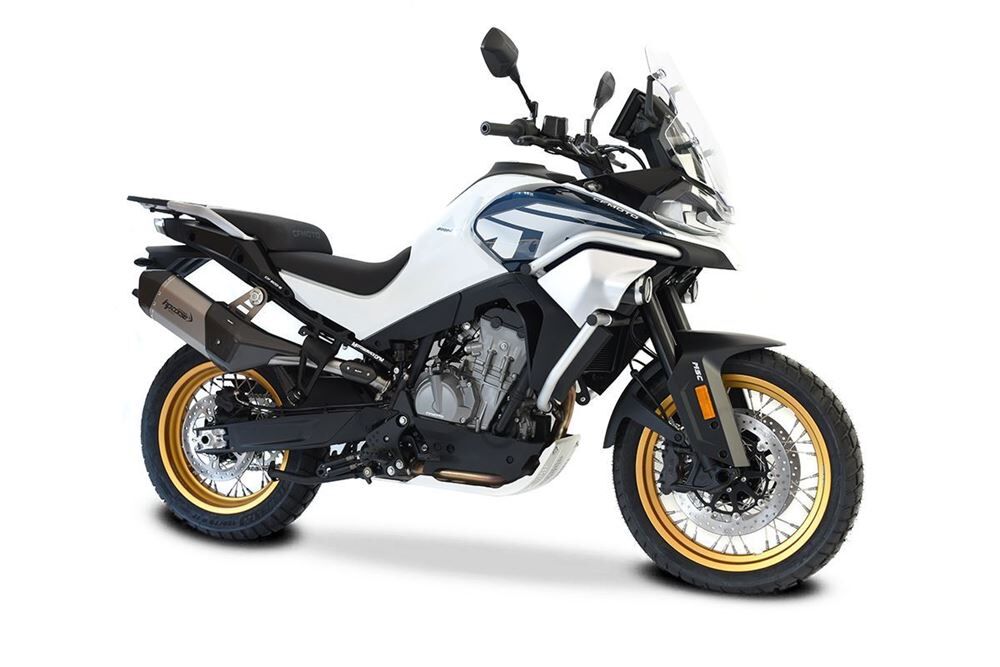 HP Corse SPS Carbon Short Titanium Exhaust for CF Moto 800MT Sport Touring 2022-2024 - HP Corse