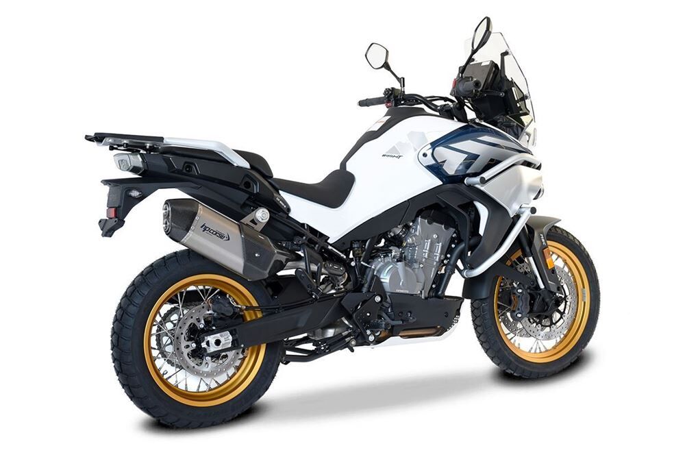 HP Corse SPS Carbon Short Titanium Exhaust for CF Moto 800MT Sport Touring 2022-2024 - HP Corse