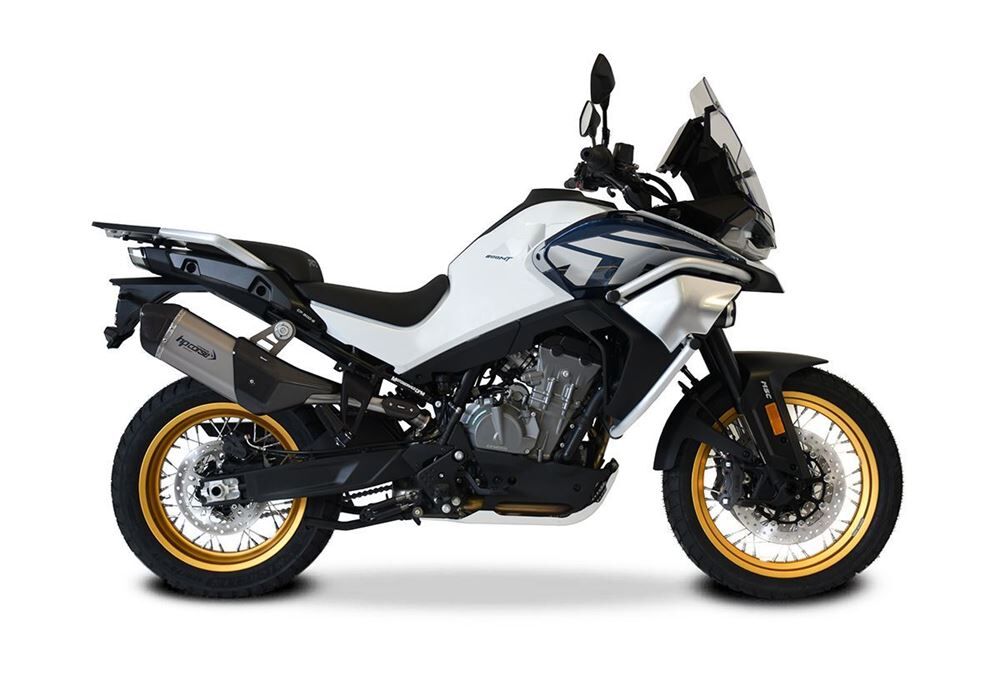 HP Corse SPS Carbon Short Titanium Exhaust for CF Moto 800MT Sport Touring 2022-2024 - HP Corse