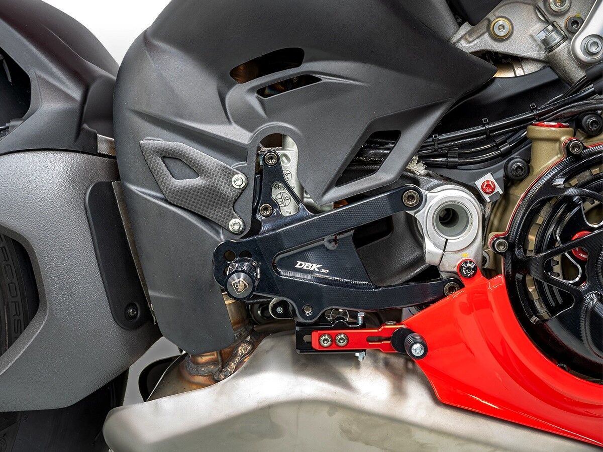 DBK Panigale V4 2025 Matt Carbon Heel Guards