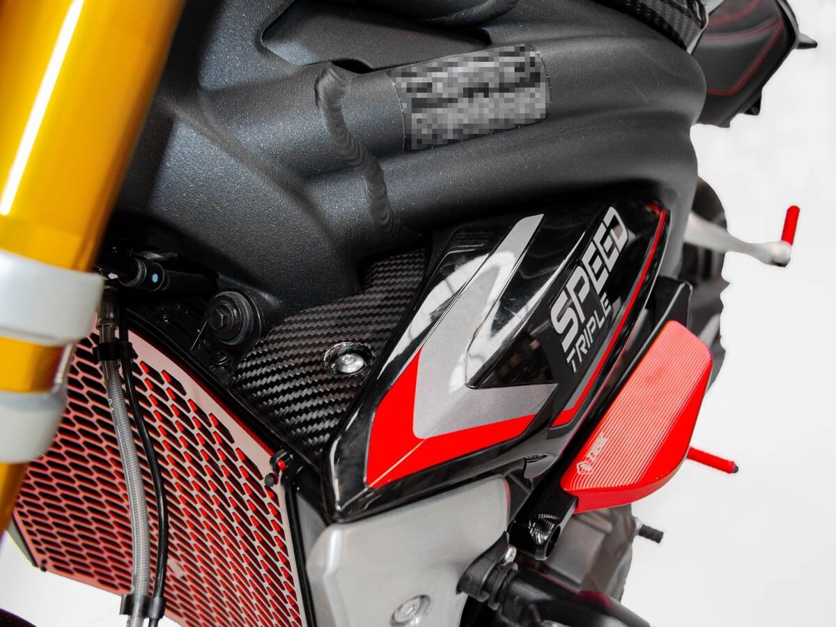DBK Triumph St Glossy Carbon Tank Infills