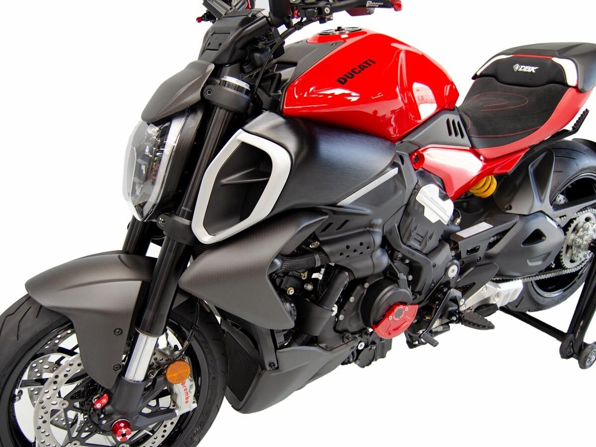 DBK Diavel V4 Matt Carbon Passenger Seat Cover