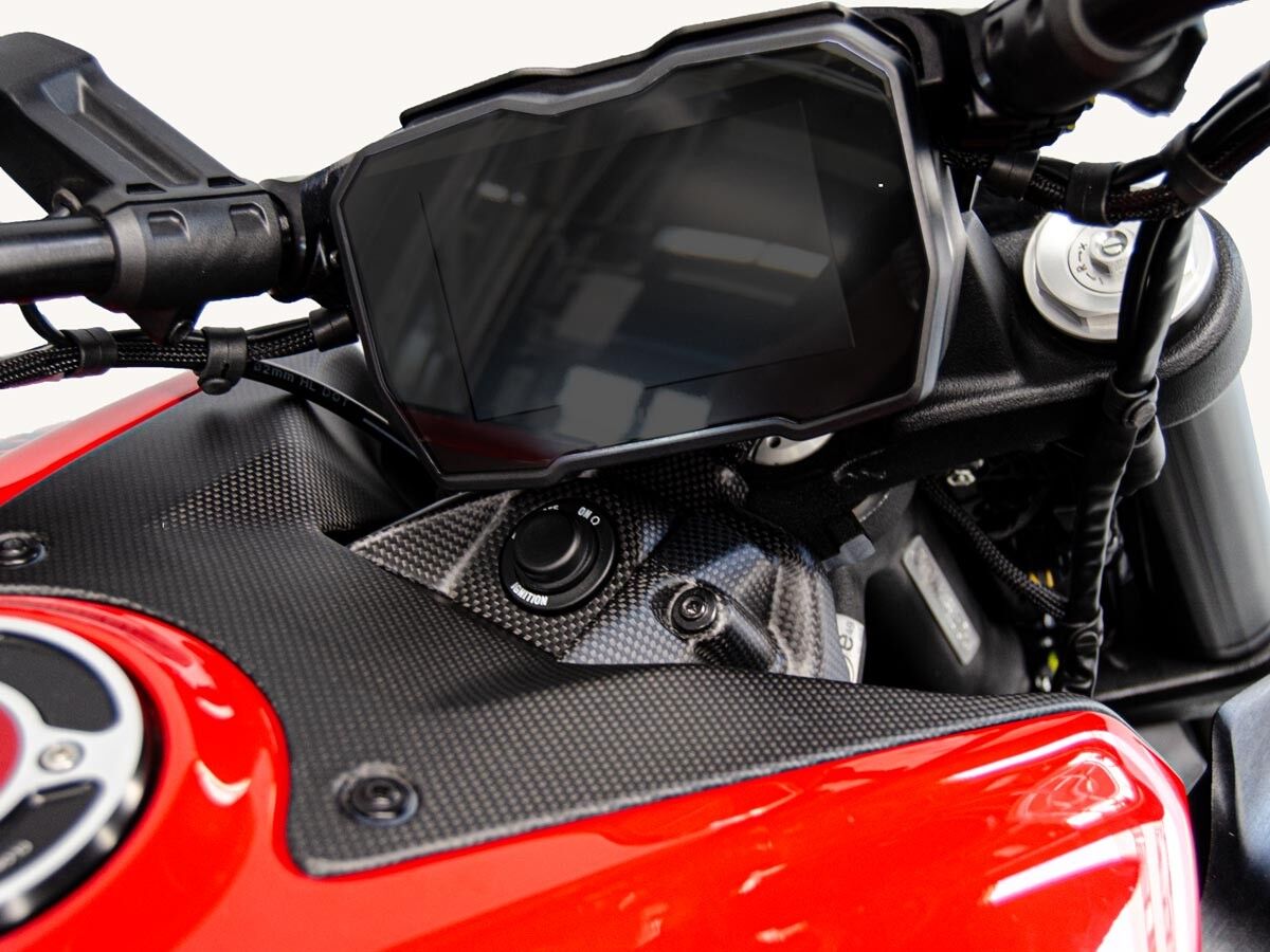 DBK Diavel V4 Matt Carbon Heel Guard