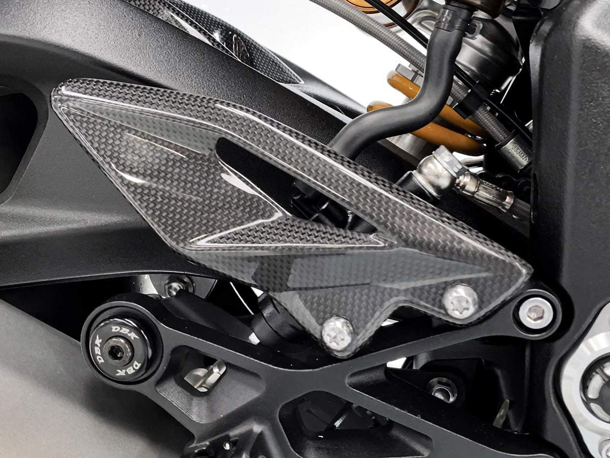 DBK Triumph Street Triple Glossy Carbon Heel Guards