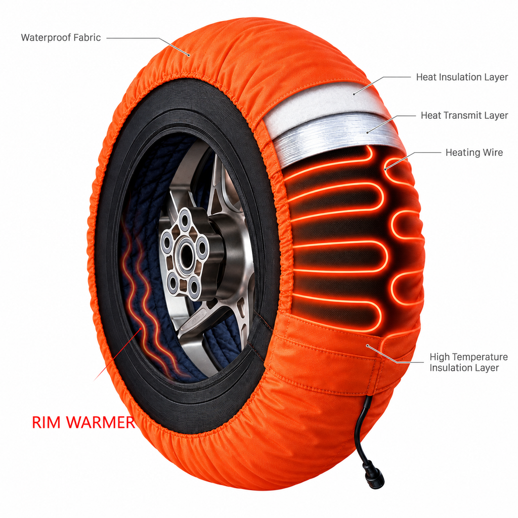 Digital Tyre Warmers with Rim Warmer
