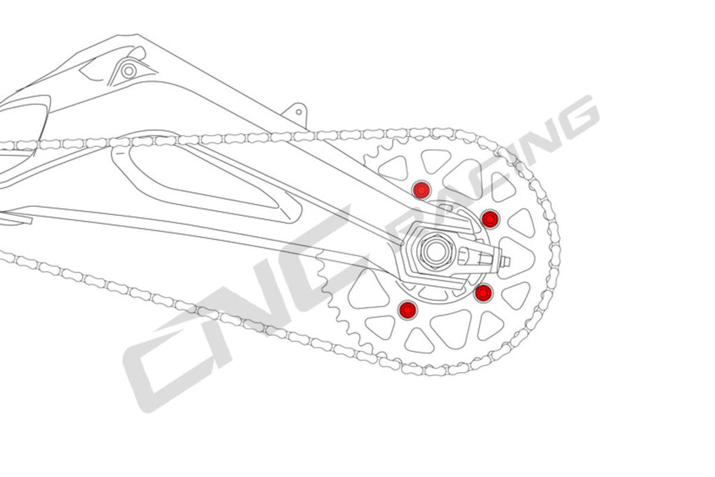 CNC Racing REAR SPROCKET NUTS M10X1.0 - CNC Racing image 2