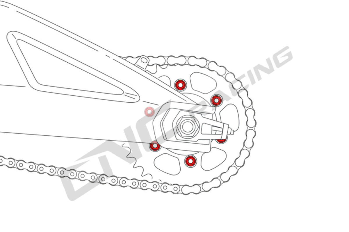 CNC Racing Nuts ring gear M10x1.25 6pcs - CNC Racing image 3