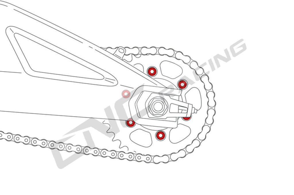 CNC Racing Nuts ring gear M10x1.25 – Titanium - CNC Racing image 2