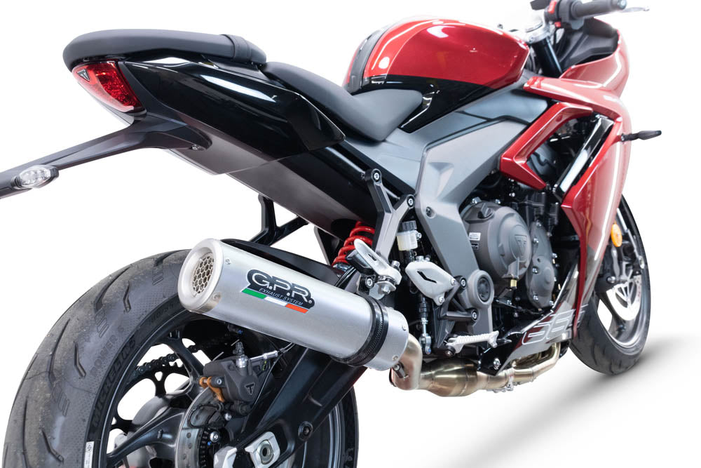 GPR exhaust Triumph Daytona 660 2023-2025, M3 Inox , full system exhaust legal for UK and non-EU countries including removable db killer - GPR Exhausts
