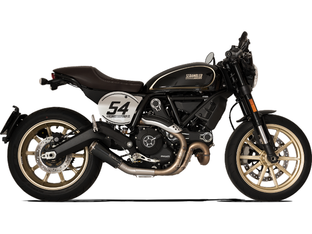 HP Corse GP-07 Black Exhaust for Ducati Scrambler 800 2015-2020 - HP Corse